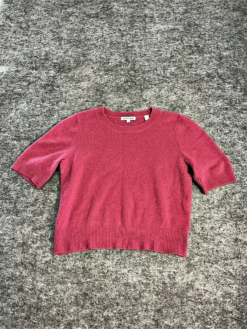 Veronica Beard Shana Cashmere Sweater Cashmere Crewneck Sweater in Pink Size M